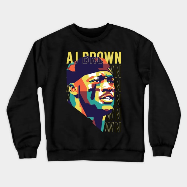 AJ Brown in WPAP Style 1 Crewneck Sweatshirt by pentaShop